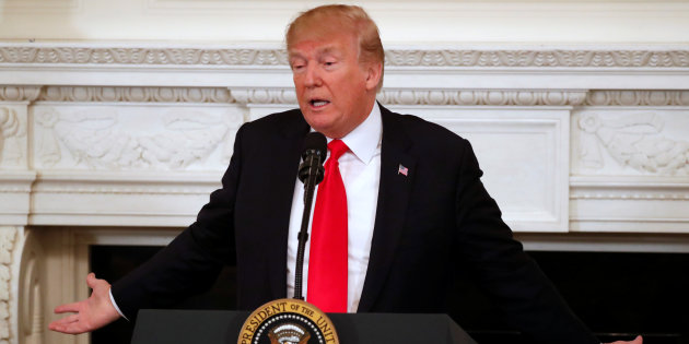 Trump holds a discussion about school shootings with state governors from around the country at the White House in Washington
