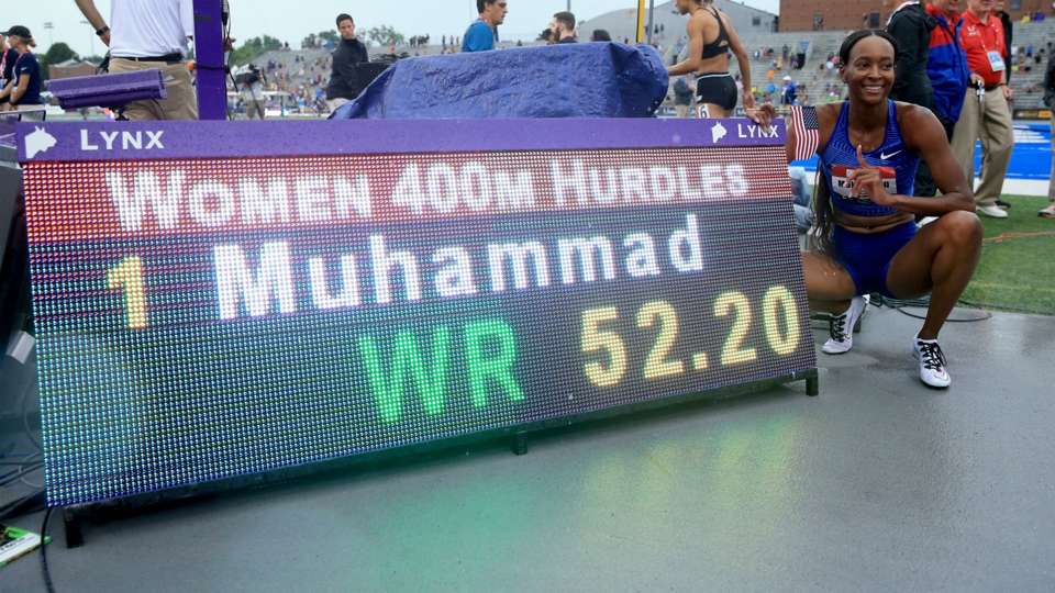 Dalilah Muhammad sets new 400m hurdles world record