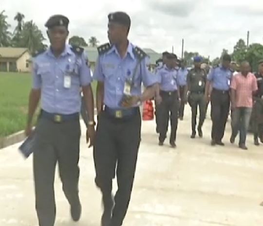 police visit odoni community in Bayelsa