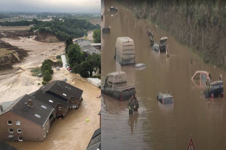 recent news about flooding in Belgium, Germany