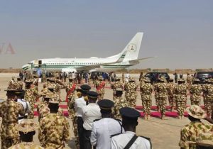 Just In: President Buhari arrives Maiduguri, to inaugurate projects