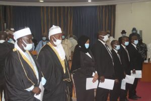 Sokoto State Governor, Aminu Tambuwal has sworn in five judges of the state High Court, and two Khadis of State Shari’ah Court.