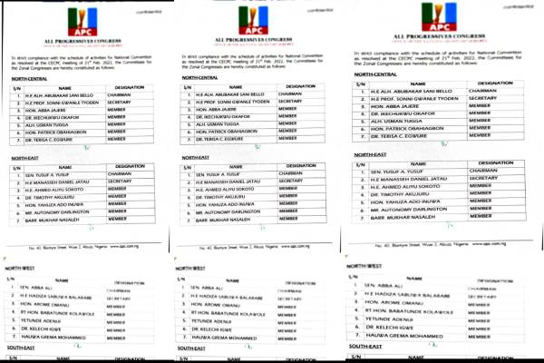 APC CECPC appoints Zonal Congress Committees