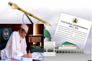 Civil society groups protest in Abuja, urge Buhari to sign Electoral Amendment bill