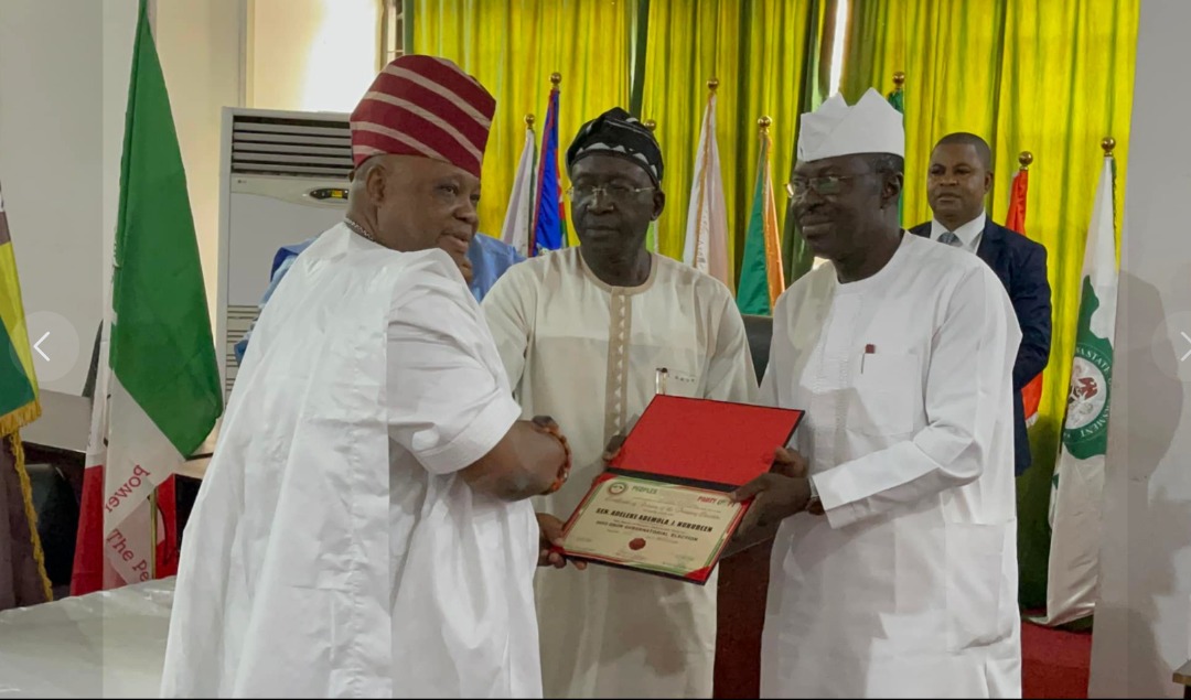 Osun 2022: PDP presents Certificate Of Return to Adeleke