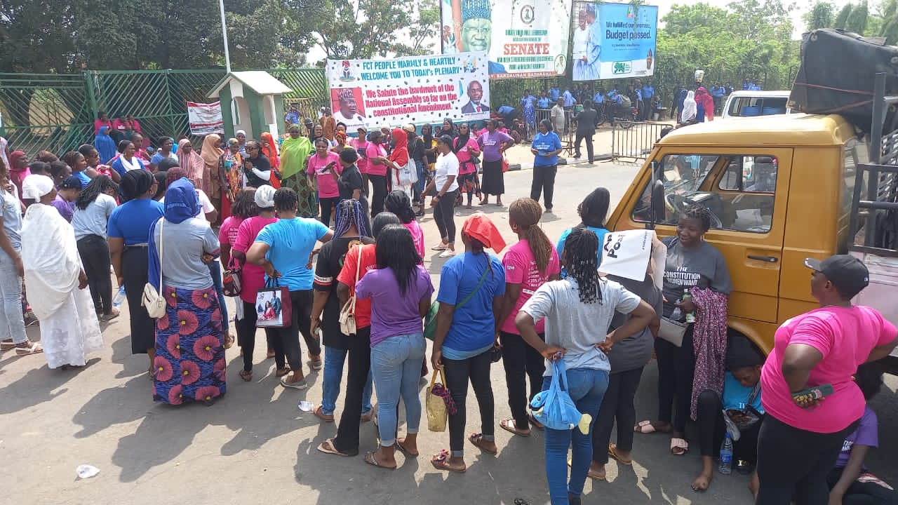Day 2:  Women group continue protest at NASS over rejected Gender Bill