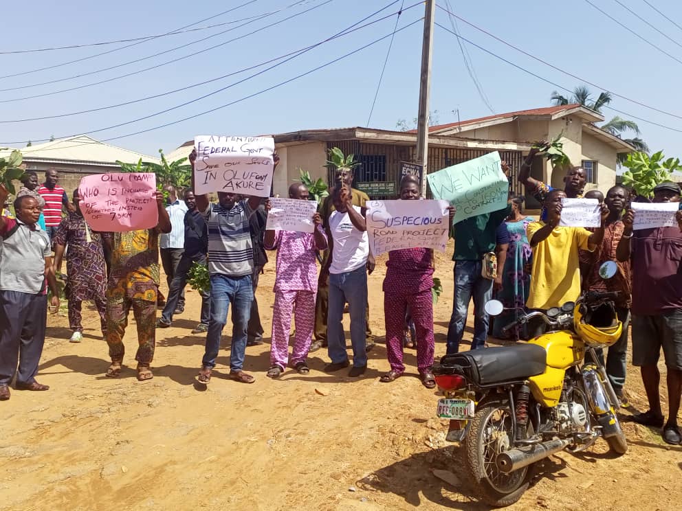 Protest Rocks Akure community over road contract scandal