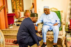Governor Fintiri felicitates Bamanga Tukur at 80