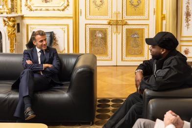 Davido and Emmanuel Macron