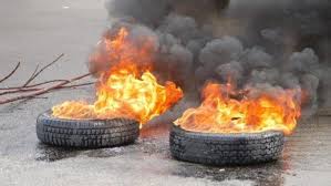 burning tyre