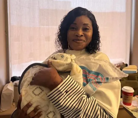Tope Alabi welcomes grandchild